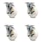 Service Caster 5 Inch Nylon Wheel Swivel Top Plate Caster Set with Brake SCC-20S514-NYS-TLB-TP3-4 - alternate 1